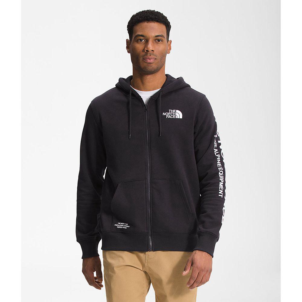 The North Face Brand Proud Full Zip Ανδρικα Φούτερ Hoodie - Μαυρα (SLOZ02379)